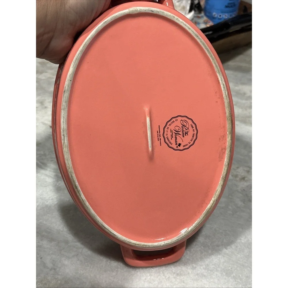 The Pioneer Woman Peach Floral Stoneware Baking Dish